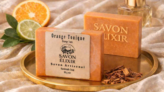 ORANGE TONIQUE - Fraîcheur et Vitalité Assurées - Savon Élixir