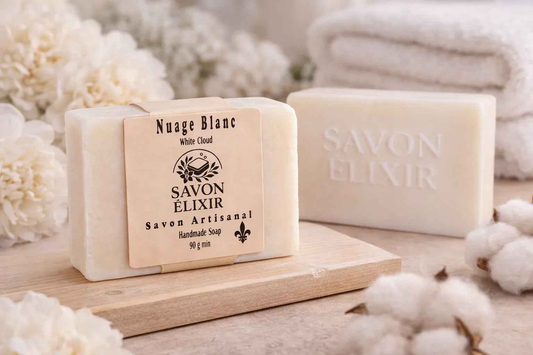 NUAGE BLANC - Sans Parfum | Savon Apaisant et Pure - Savon Élixir